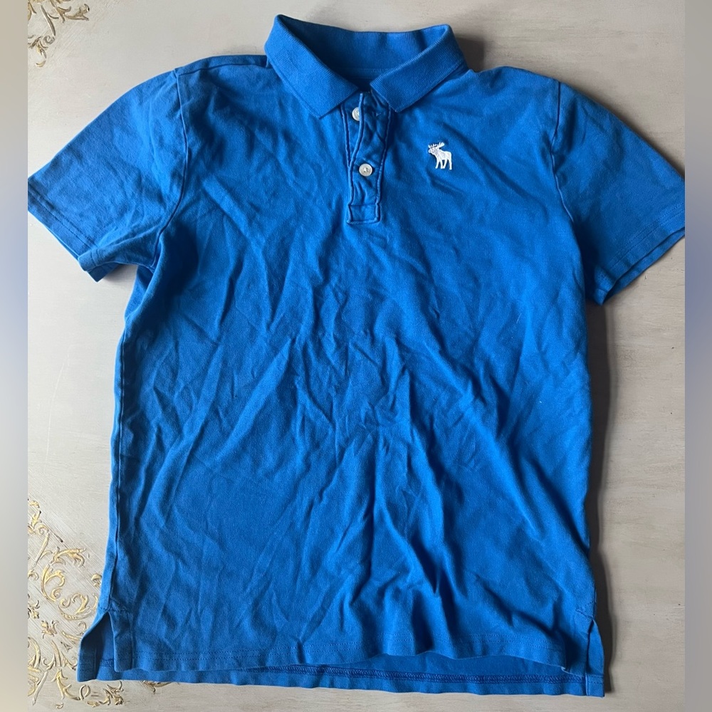 Abercrombie kids blue polo shirt